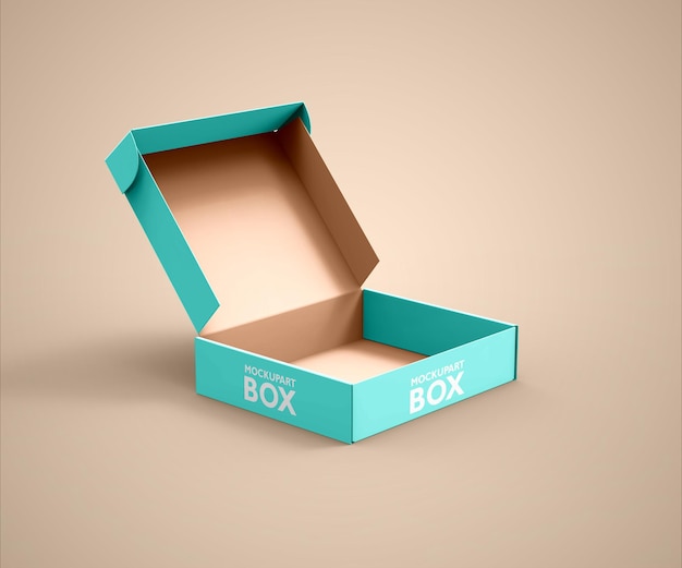 Open delivery box mockup