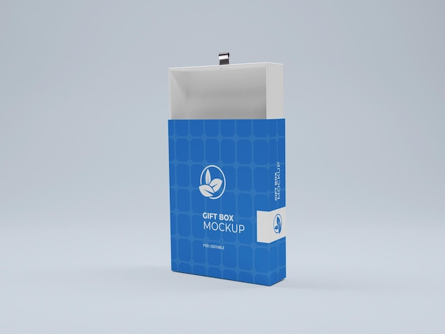 open delivery gift box mockup