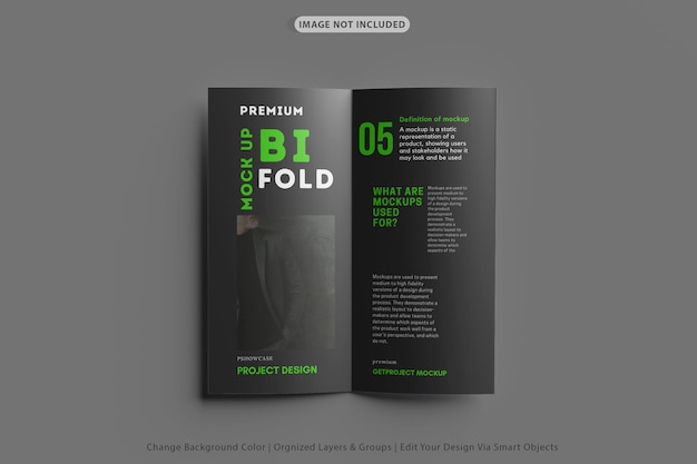 PSD open dl brochure mockup showcase branding identity