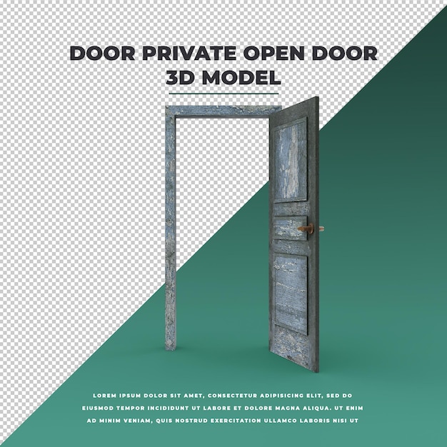 PSD open door isolated model