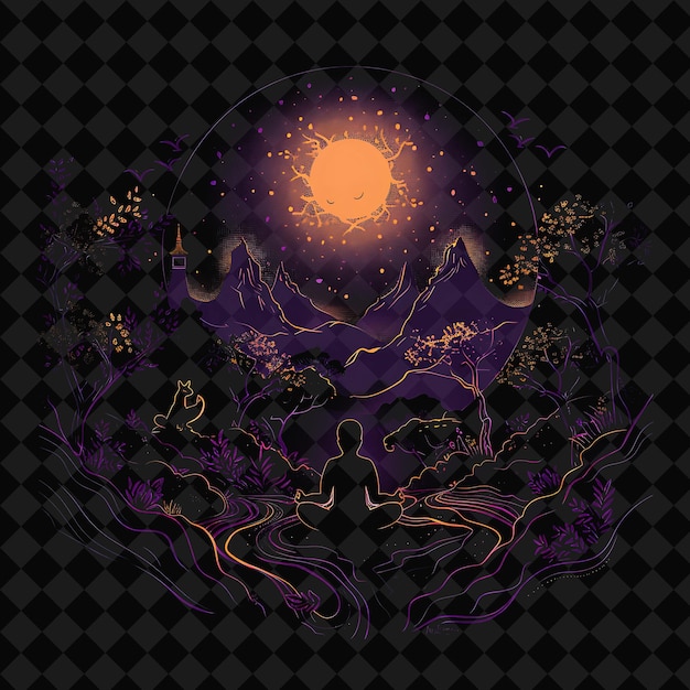 open fantasy nights enchanted landscapes with neon forest y2k art and illustration animal designs