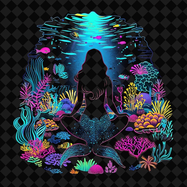 開放幻想夜晚 魔幻風景與霓虹森林 Y2K 藝術和插圖 動物設計