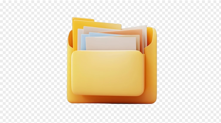PSD open folder with documents