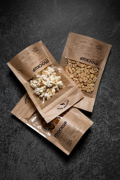 PSD open food pouch mock-up