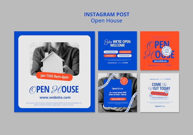 PSD open house template design