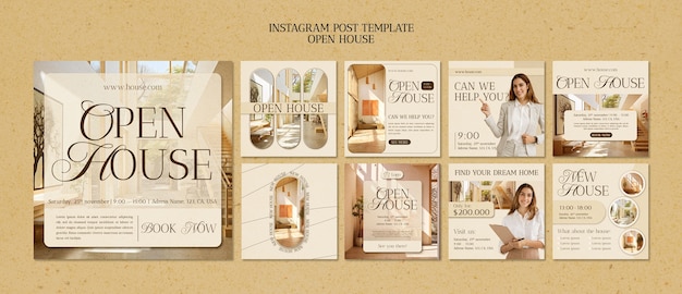 PSD open house template design