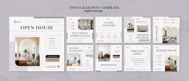 PSD open house template design