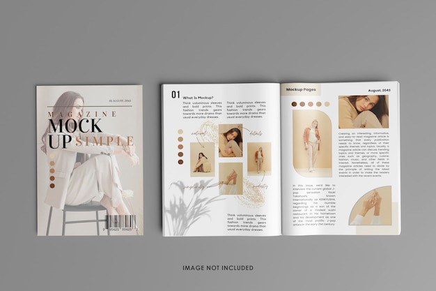 PSD open magazine mockup