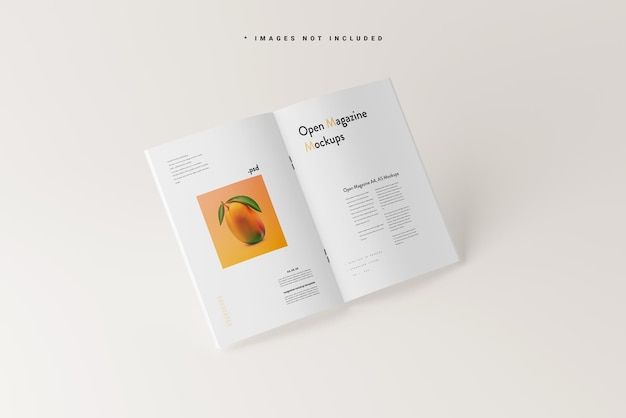 Open Magazine Mockups A4  A5