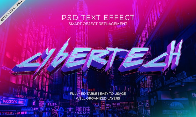 PSD open neon text effect