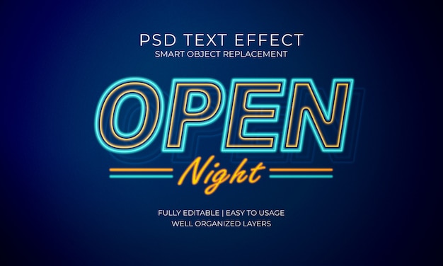 OPEN NEON TEXT EFFECT