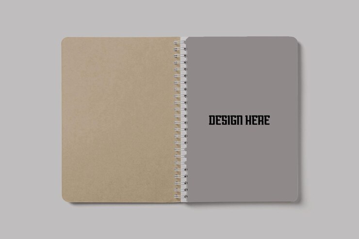 PSD open notebook mockup psd