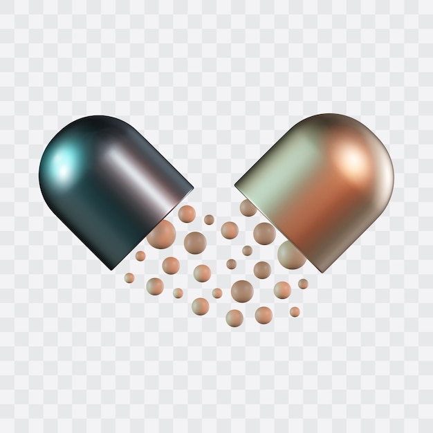 open pill 3d icon