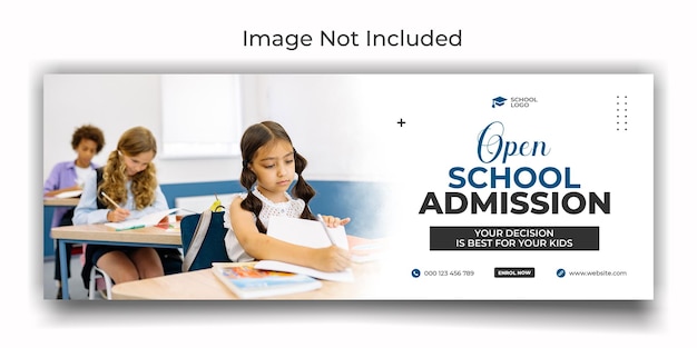 open school admission cover online post template design