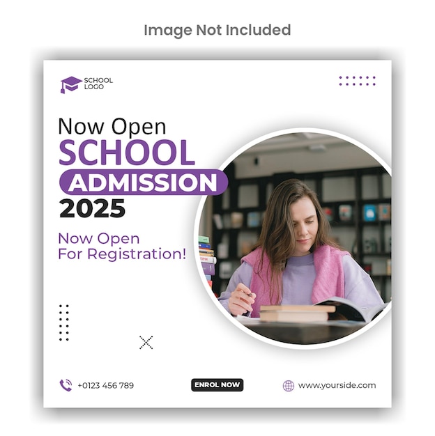 Open school education admission online post template design
