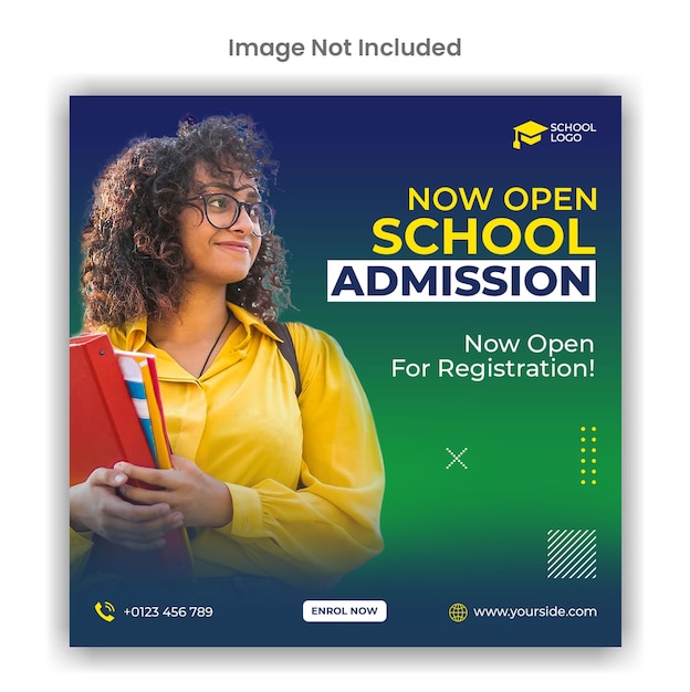 Open school education admission online post template design