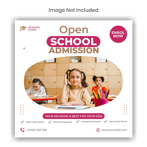 Open school education admission online post template design