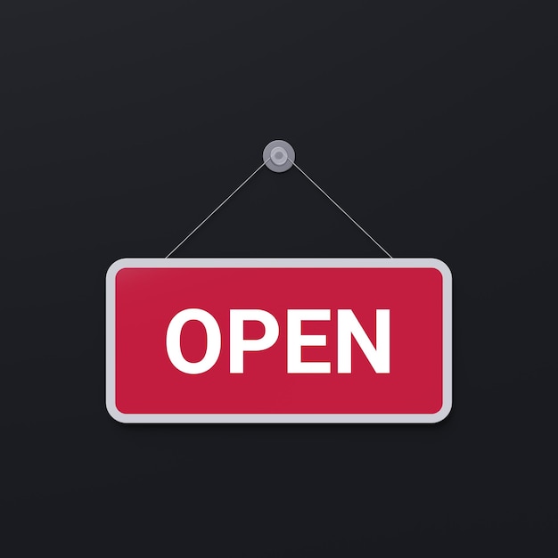 PSD open sign board template