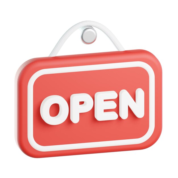 Open sign shopping commerce store