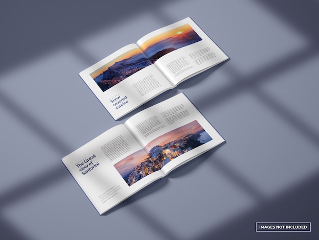 Open square catalogues mockup