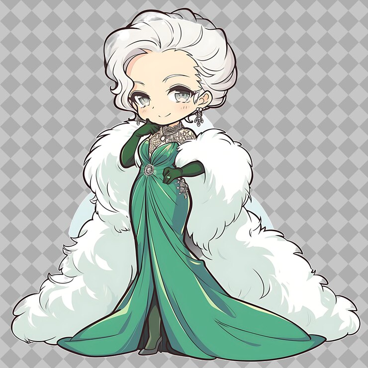 PSD カワイアアニメのオープンワールドで可愛いチビキャラクター ステッカーデザインとデジタルダウンロード