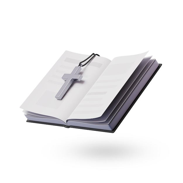 聖書 3D アイコン キリスト教と宗教の概念