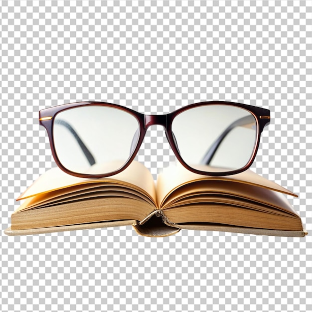 PSD opened book and eyeglasses