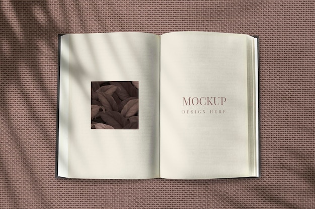 Иллюстрация макета открытой страницы книги