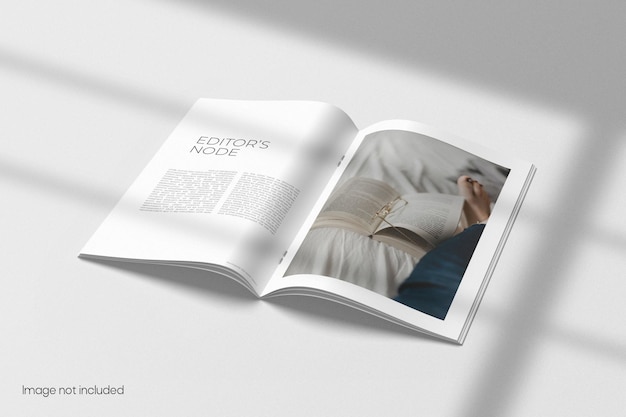 PSD opened brochure or catalog mockup