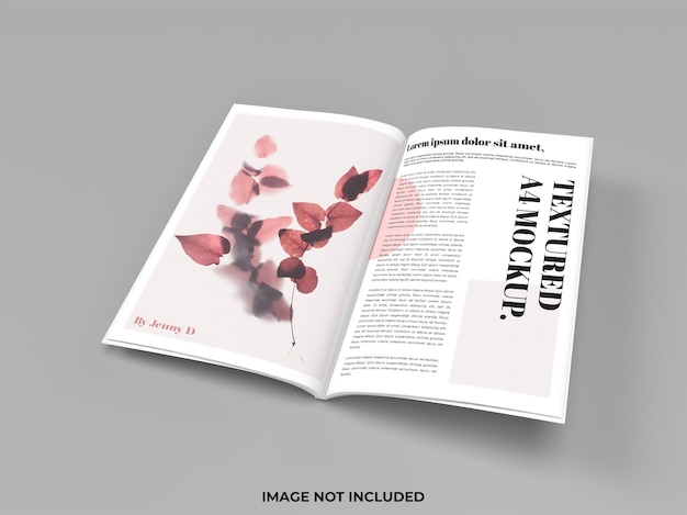 Opened magazine mockup for advertisement