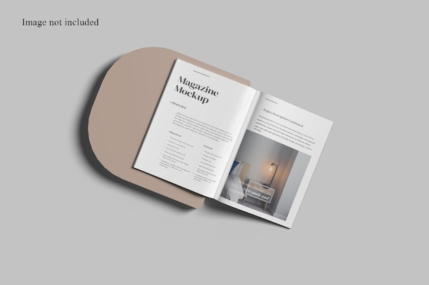 Opened Magazine Mockup Do Zaprezentowania Swojego Projektu Klientom