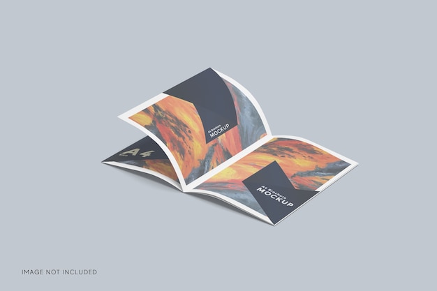 Opened magazine mockup