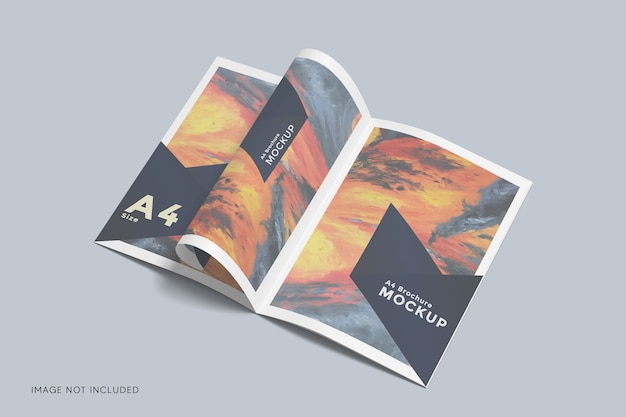 PSD opened magazine mockup