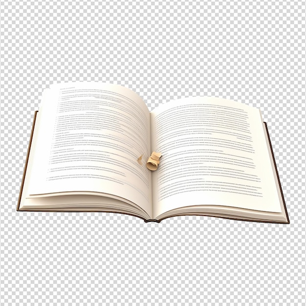 PSD opened notebook isolated on transparent background png