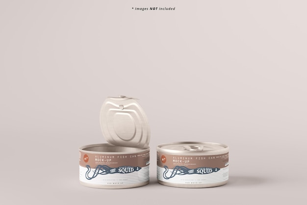 PSD opened small food can mockup