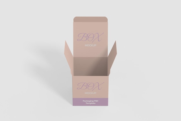 opened square box mockup
