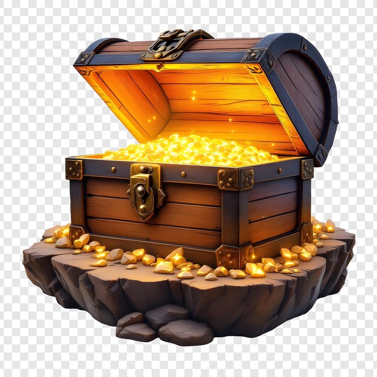 PSD opened treasure chest