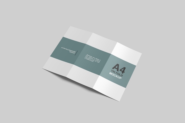 PSD opened trifold template