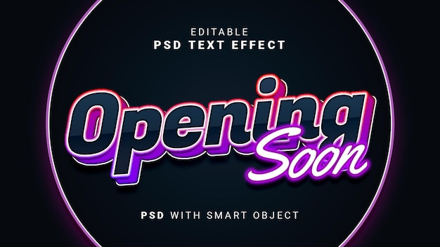 Opening soon text effect