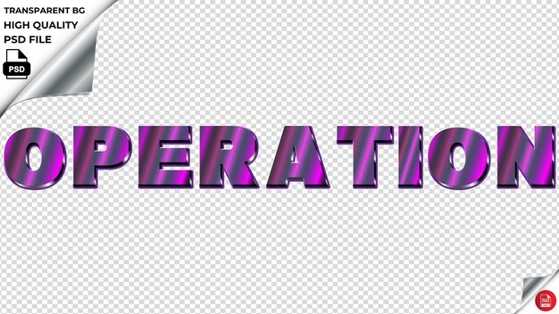 PSD Операция типография фиолетовый свет текст металлический psd прозрачный