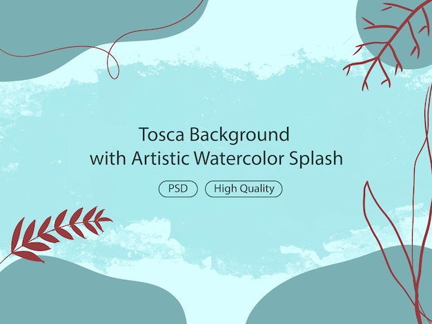 Opfriskende Tosca-baggrund med kunstnerisk akvarel-splash