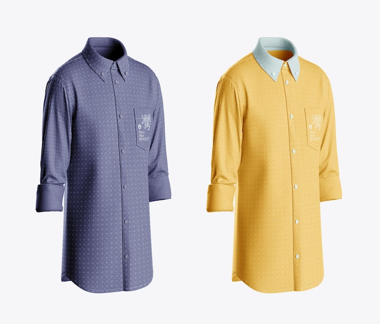 PSD opgerold jurk shirt mockup