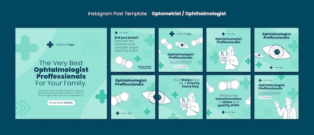 PSD ophthalmologist template design