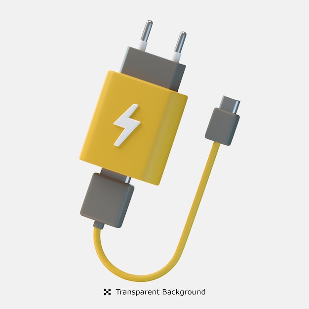 PSD oplader 3d pictogram illustratie