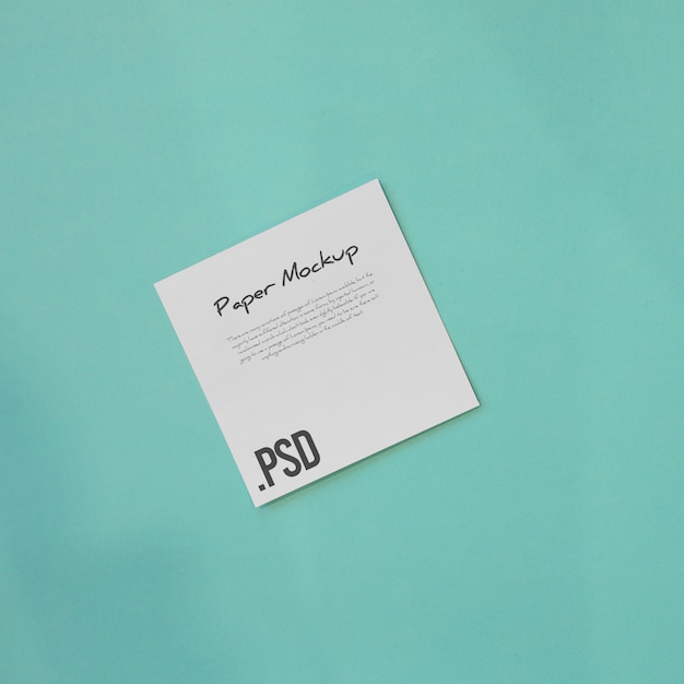 PSD opmerking paper mockup psd