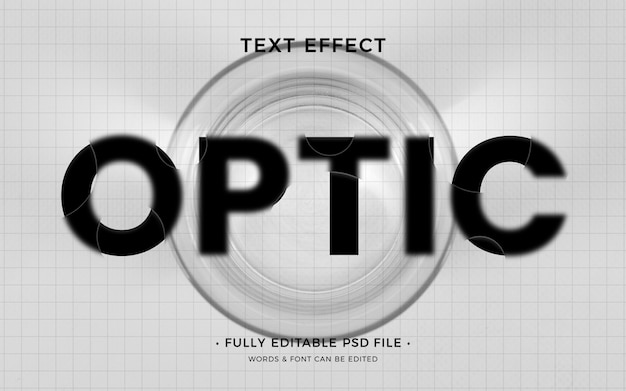 Optic text effect