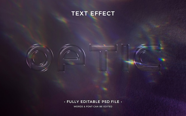 PSD optic text effect