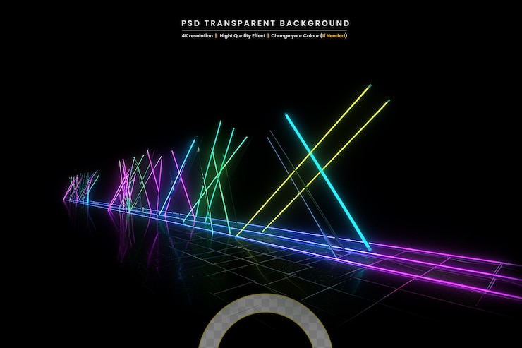 PSD optical laser horizontal on transparent background