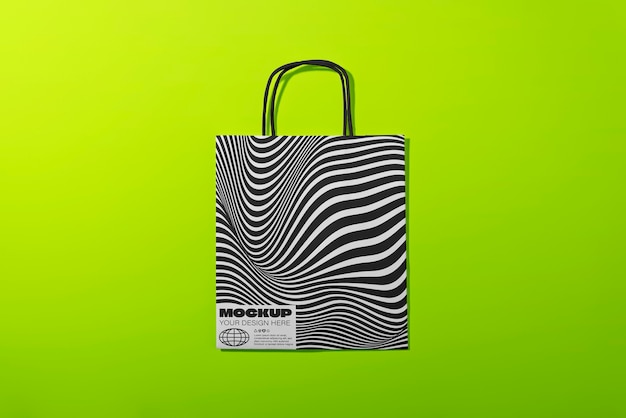 Optical print bag mockup design