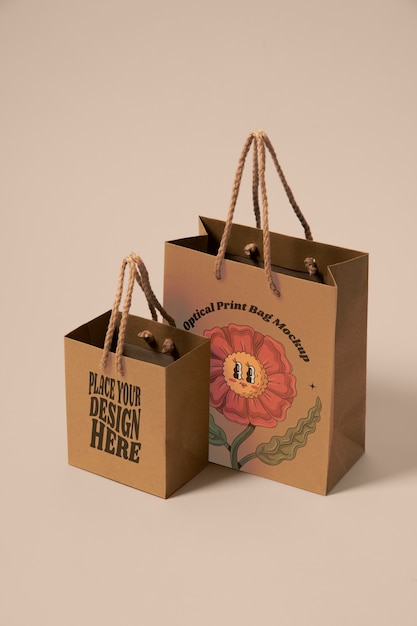optical print bag mockup
